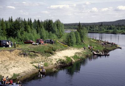 Tauko Viitarannan sillan kupeessa 1993 (Ilpo Piiroinen)
